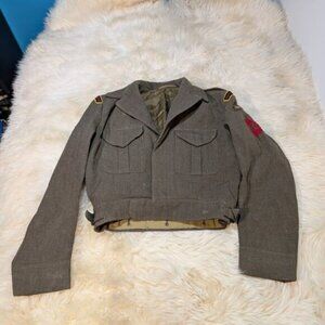 Vtg 1953 Battledress RCAC Blouse Size 20 Army Cadets Light Horse